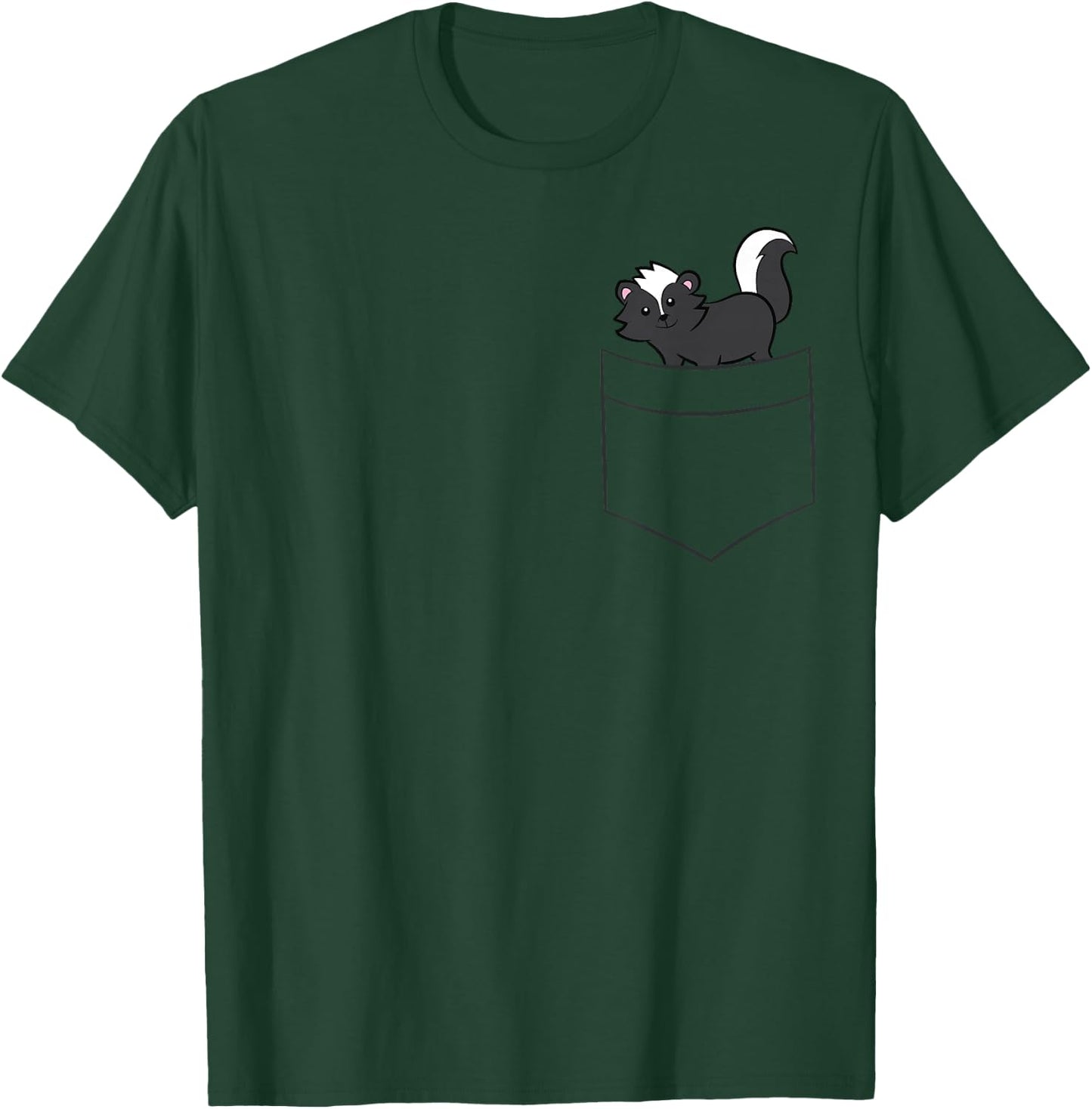 Skunk in Pocket Cute Pockets Skunk T-Shirt - T-Shirt | Forest
