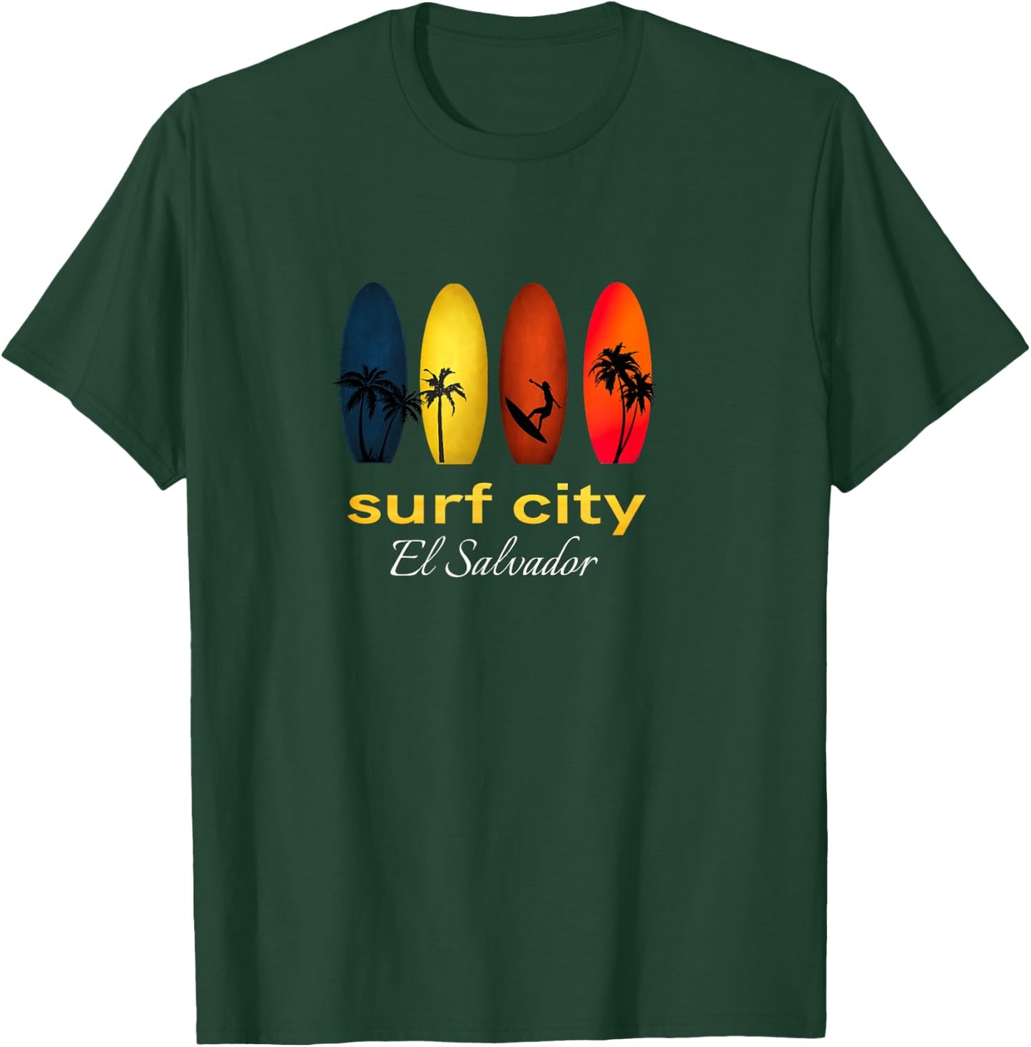 Surf City El Salvador El Sunzal SV Sivar Salvadorian playas T-Shirt - T-Shirt | Forest