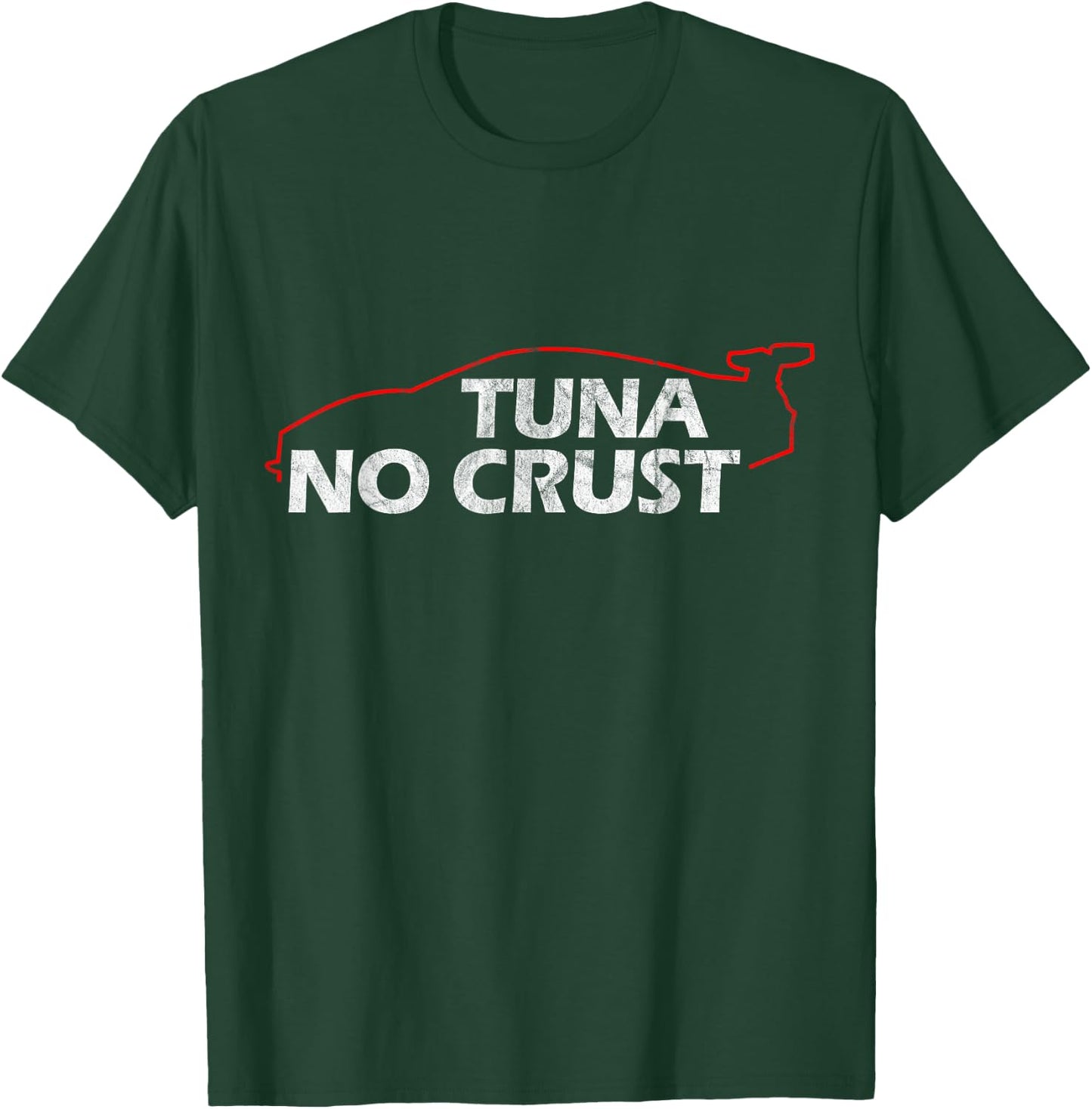Tuna Lovers Collection - Tuna No Crust - Cool for Tuna Lovers - Black - Short Sleeve - Classic Fit - -Adults - Small T-Shirt - T-Shirt | Forest