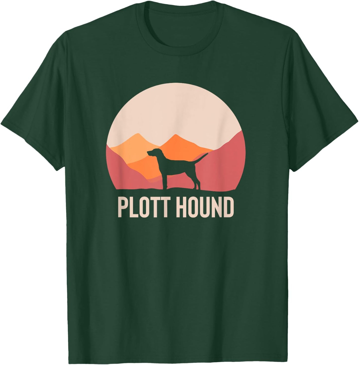 Plott Hound Cute Silhouette T-Shirt - T-Shirt | Forest