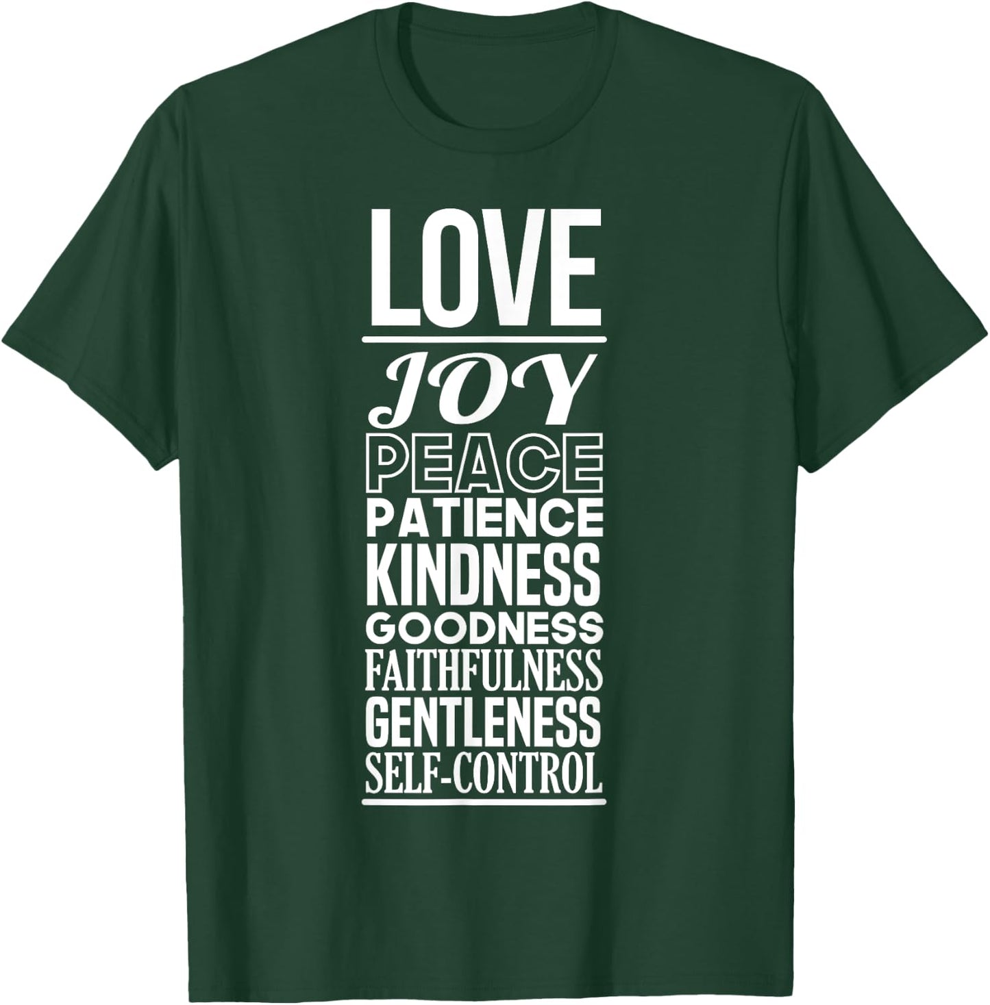 Fruit of the Spirit | Christian Positivity Encouraging T-Shirt - T-Shirt | Forest