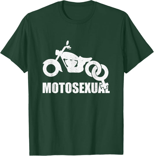 Motosexual Motorcycle Biker Bikes Men Retro Vintage Gift T-Shirt - T-Shirt | Forest