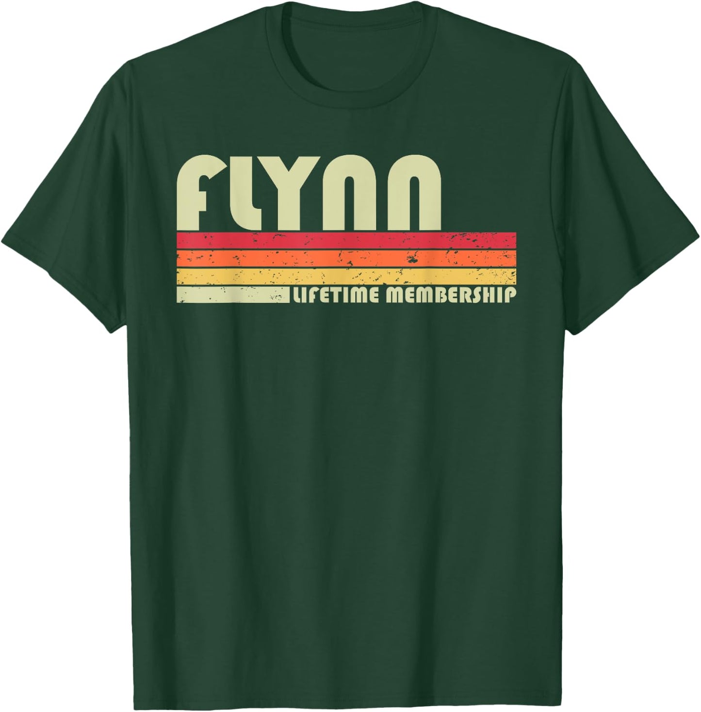 FLYNN Surname Funny Retro Vintage 80s 90s Birthday Reunion T-Shirt - T-Shirt | Forest