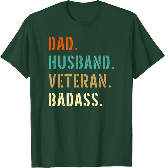 Veteran Military Dad Gifts From Daughter Son Wife T-Shirt - T-Shirt | Forest