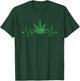 Funny Weed Marijuana Leaf Heartbeat Pot Head Men Women Gift T-Shirt - T-Shirt | Forest