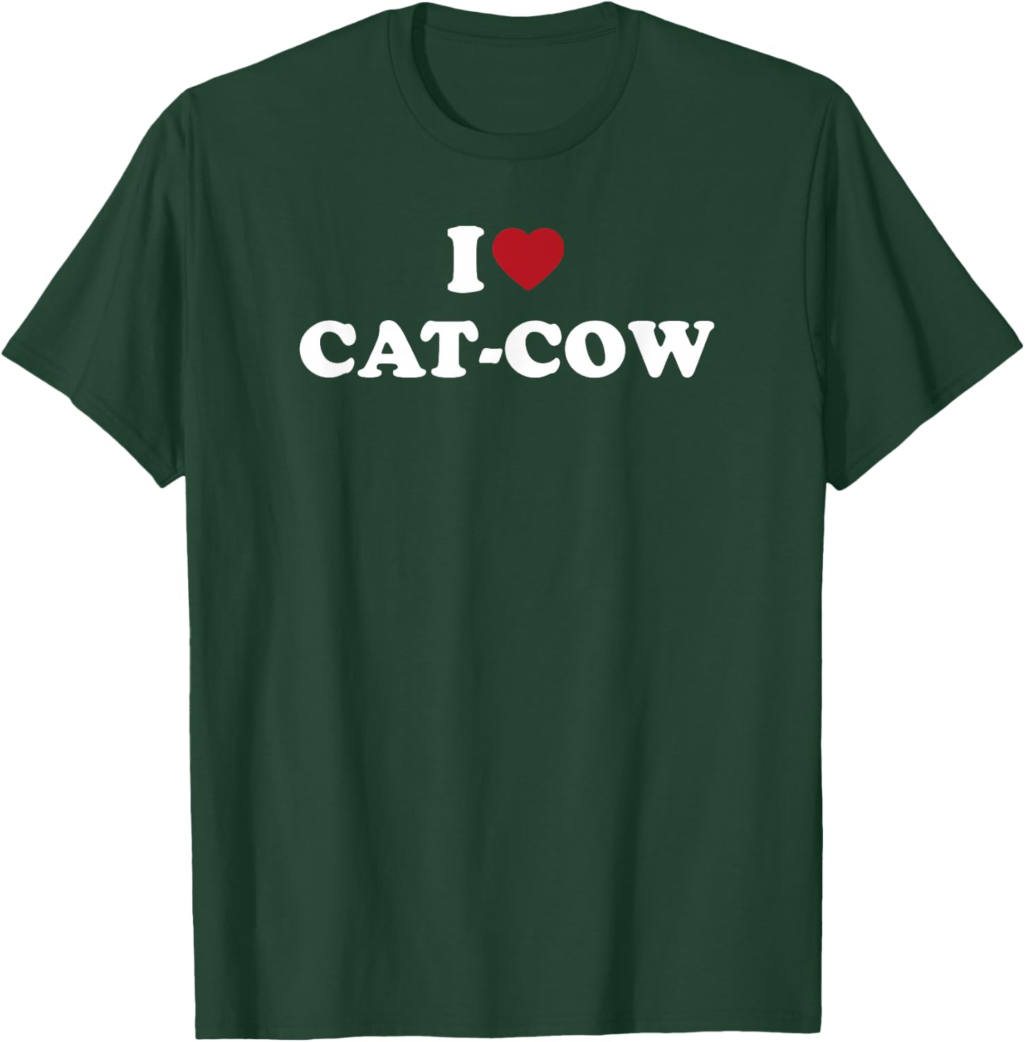 I Love Cat Cow Yoga Pose Funny Wellness Design T-Shirt - T-Shirt | Forest