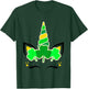 Kids Girls St Patricks Day Unicorn Toddler Shamrock Baby Clover T-Shirt - T-Shirt | Forest