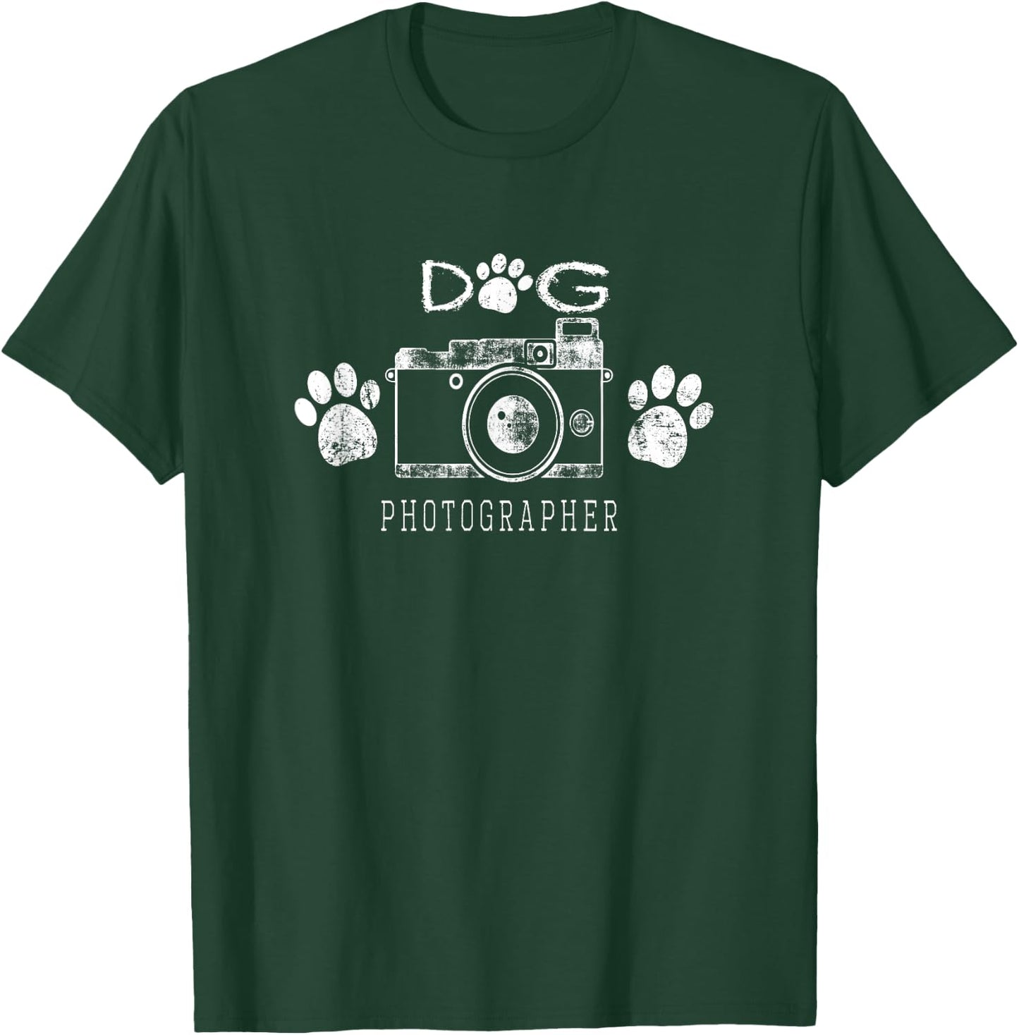 Funny vintage style Dog Photographer shirt T-Shirt - T-Shirt | Forest