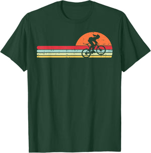 Mountain Bike Girl Retro Cycling Bicycle Rider Women Gift T-Shirt - T-Shirt | Forest
