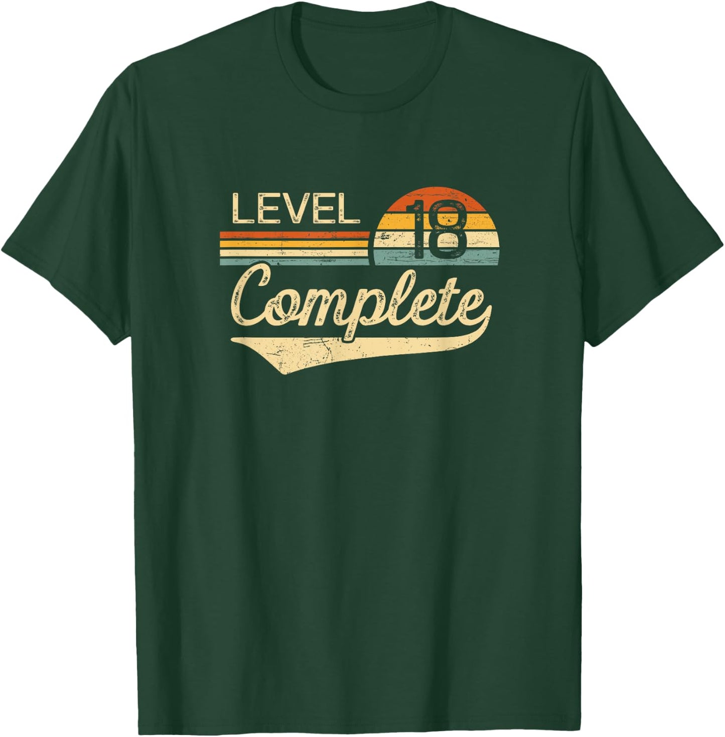 Level 18 Complete Vintage 18th Wedding Anniversary T-Shirt - T-Shirt | Forest