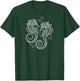 Cute Two Mandala Pattern Seahorse Lover T-Shirt - T-Shirt | Forest
