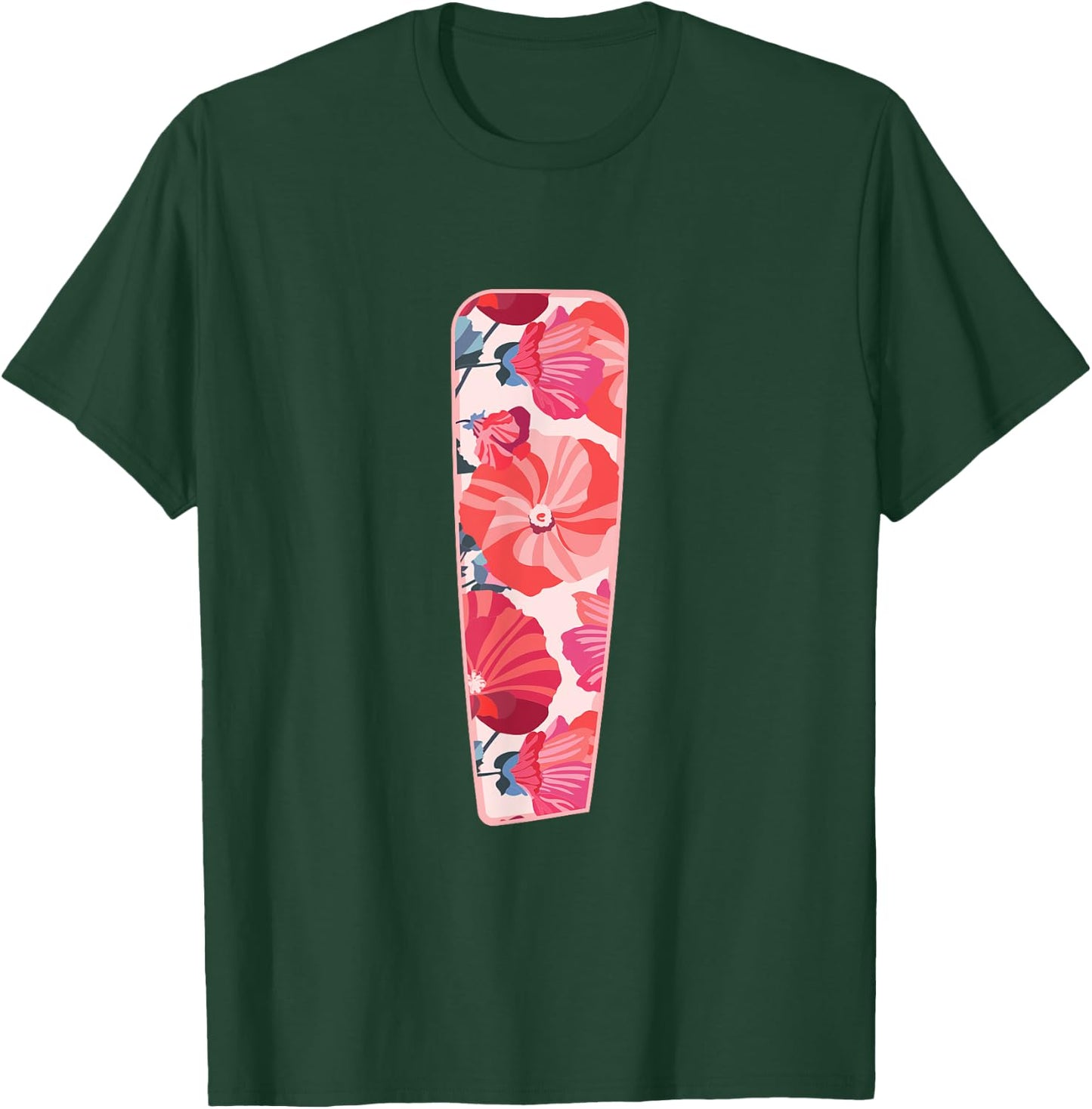Letter I Sign Alphabet Last Name Vowel Flower Nature Gift T-Shirt - T-Shirt | Forest