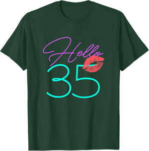 35th Birthday Funny Pink Women Gift T-Shirt - T-Shirt | Forest