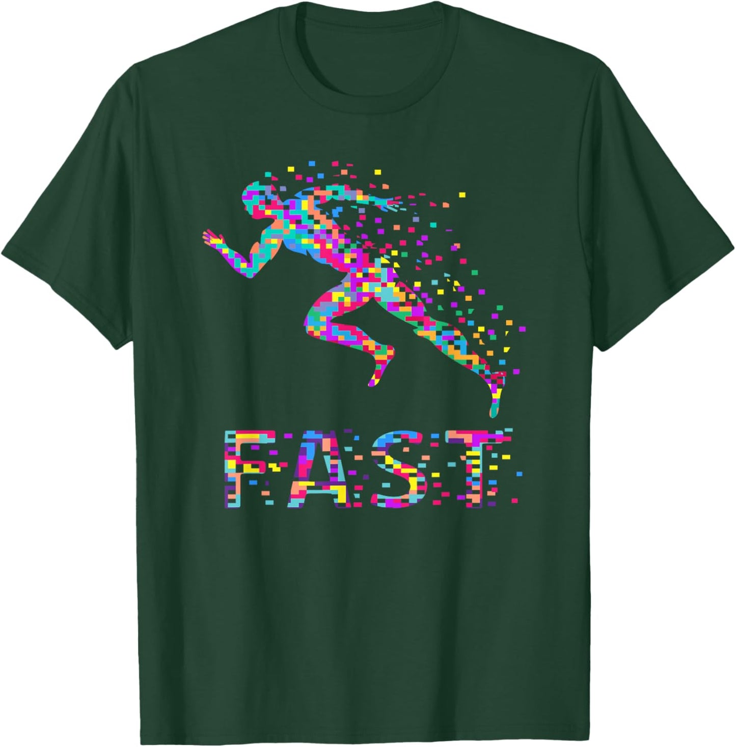 Fast Runner Running Fast Sport Of Sprinting Fast T-Shirt - T-Shirt | Forest