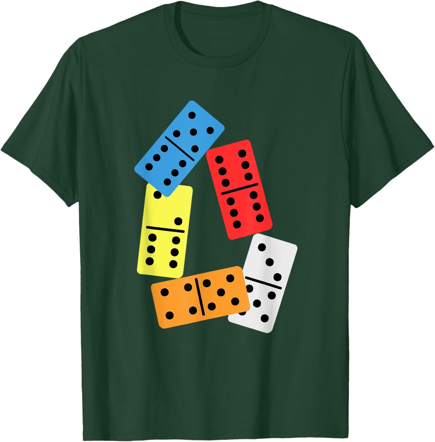 Colorful Domino Tiles Dominoes Domino Effect Tactics Gift T-Shirt - T-Shirt | Forest