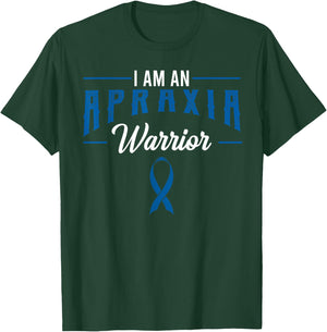 Apraxia Awareness Supporter Limb-Kinetic Fighter Warrior T-Shirt - T-Shirt | Forest