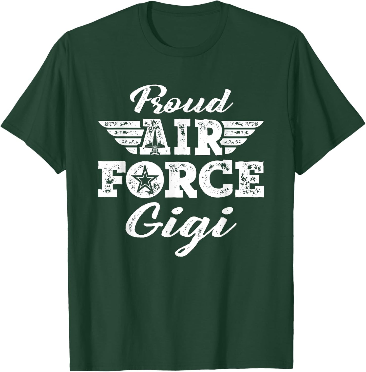 Proud Air Force Gigi Pride Military Family Grandmother Gifts T-Shirt - T-Shirt | Forest