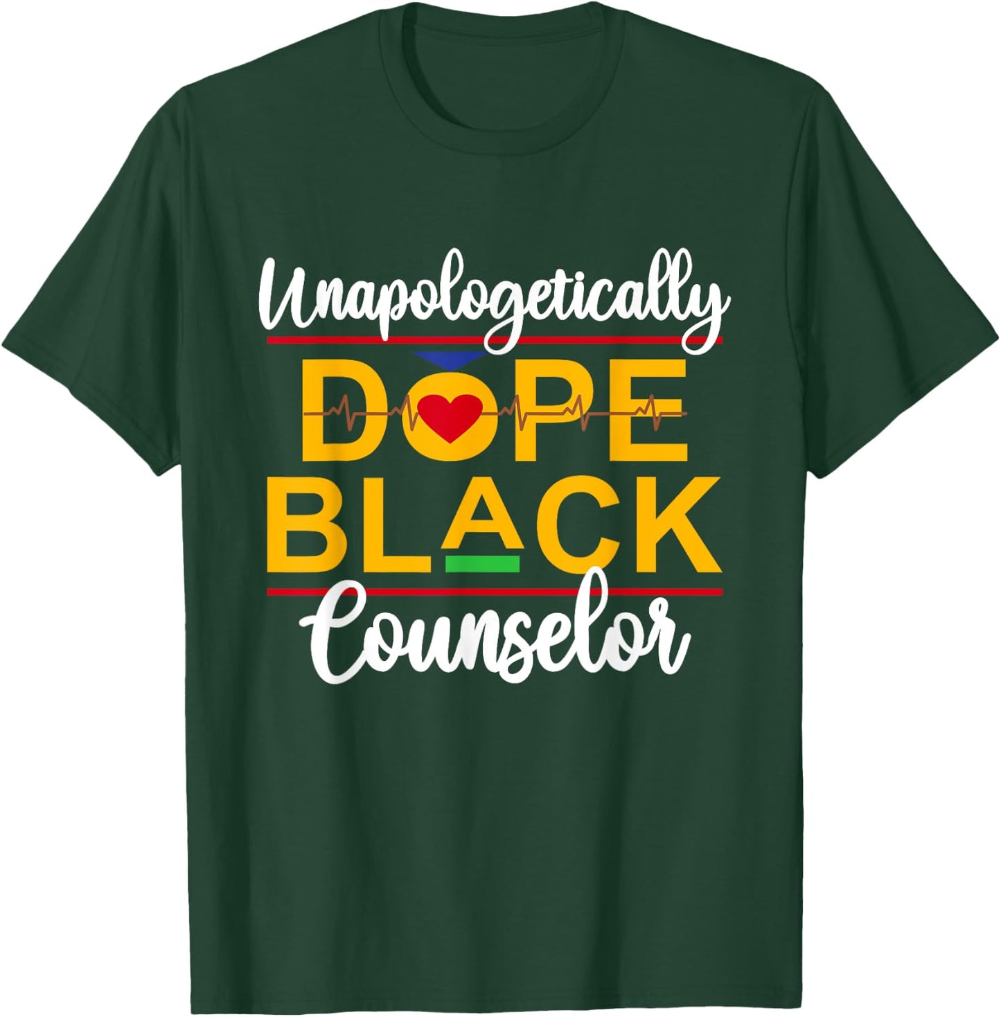Unapologetic Dope Black Counselor African American Melanin T-Shirt - T-Shirt | Forest