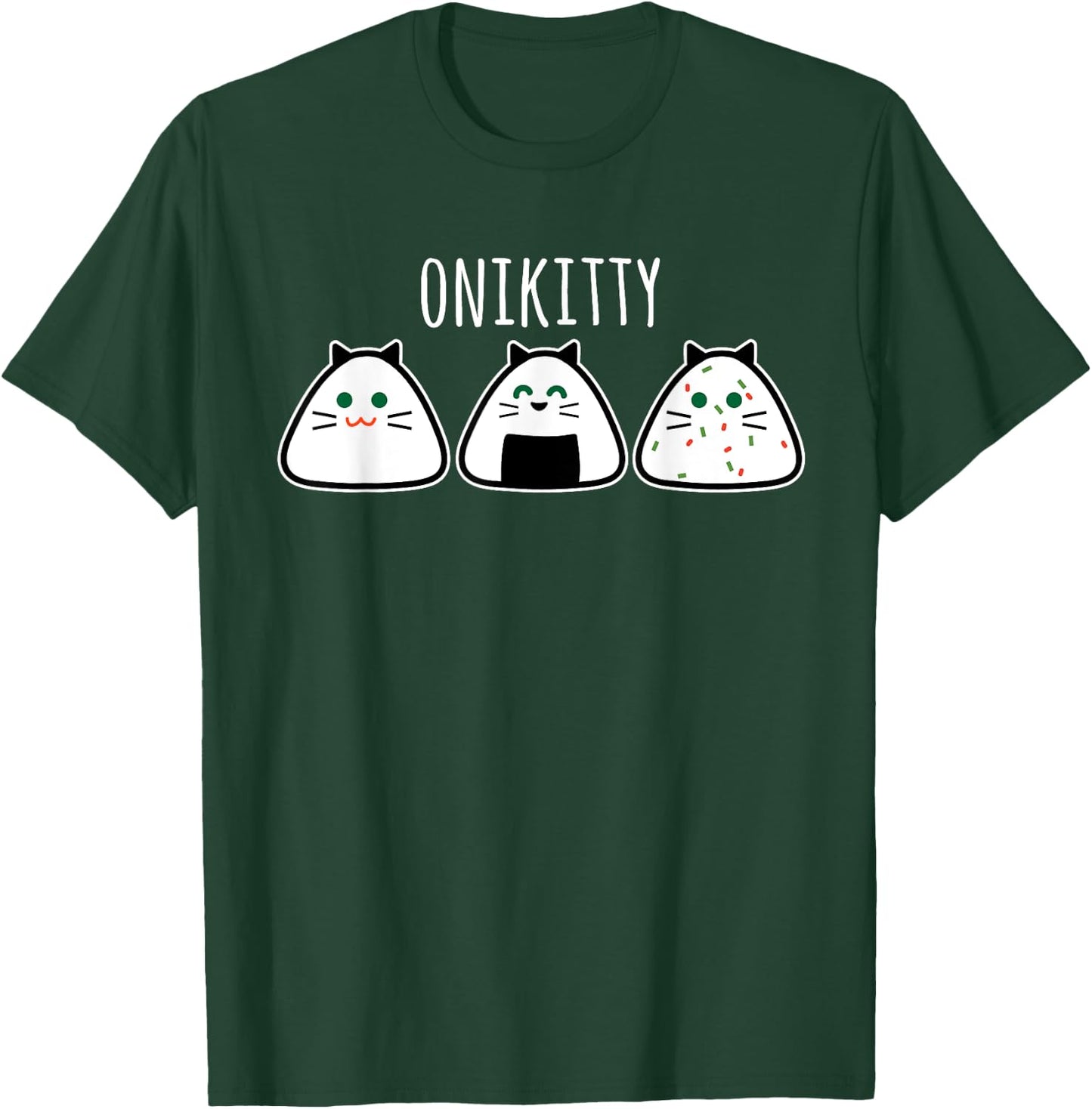 Funny Cat Kawaii Onigiri, Funny Cat T-Shirt - T-Shirt | Forest