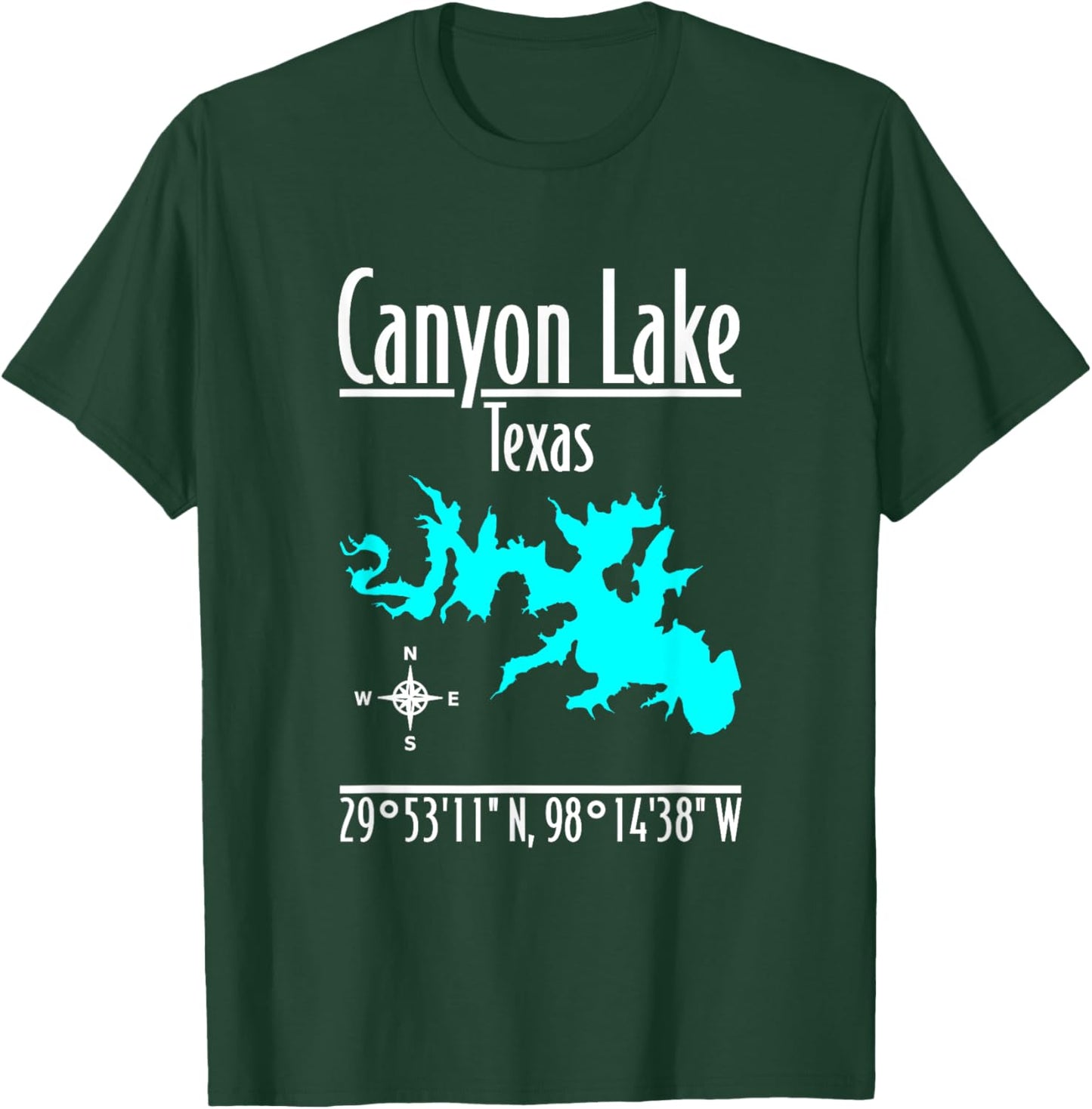 Modern Canyon Lake - Texas T-Shirt - T-Shirt | Forest