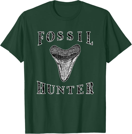Megalodon Tooth Sharks Tooth Fossil Hunter Paleontologist T-Shirt - T-Shirt | Forest