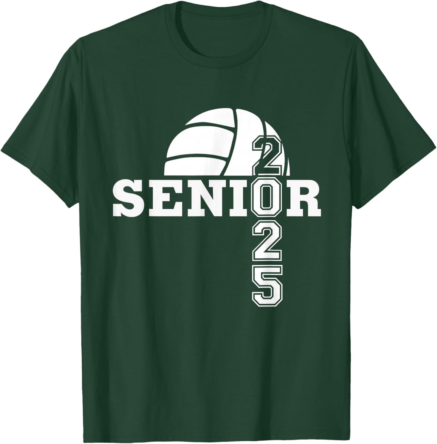 Senior 2025 volleyball boys girls team school seniors T-Shirt - T-Shirt | Forest