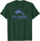 St Croix Dolphin Boys Girls Women Colorful Vacation Souvenir T-Shirt - T-Shirt | Forest