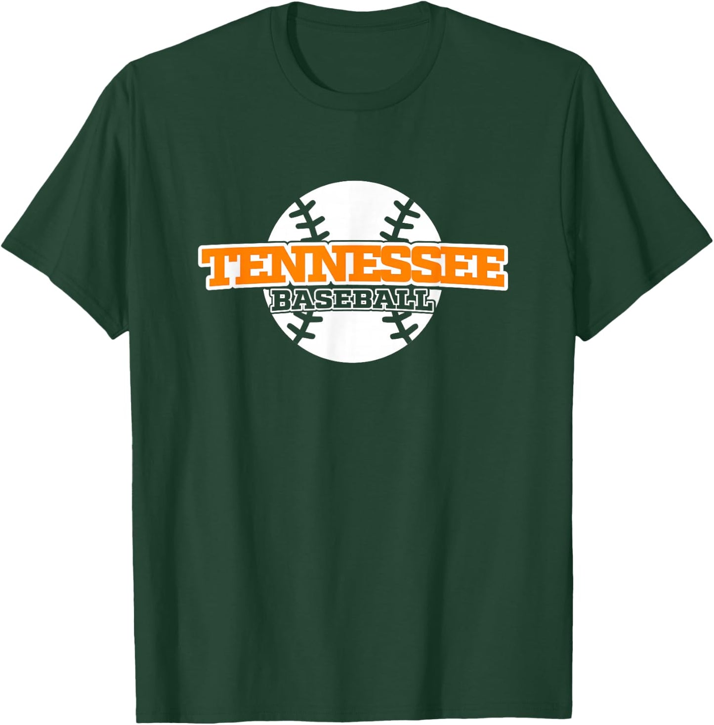 Tennessee Baseball Block Font T-Shirt - T-Shirt | Forest