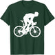 Silhouette Road Cycling Athlete Bike Ride Cyclist Biker Race T-Shirt - T-Shirt | Forest