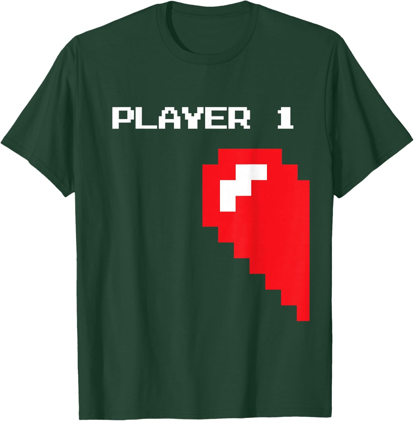 Matching Gamer Couple Valentine's Gift - Player 1 Player 2 T-Shirt - T-Shirt | Forest