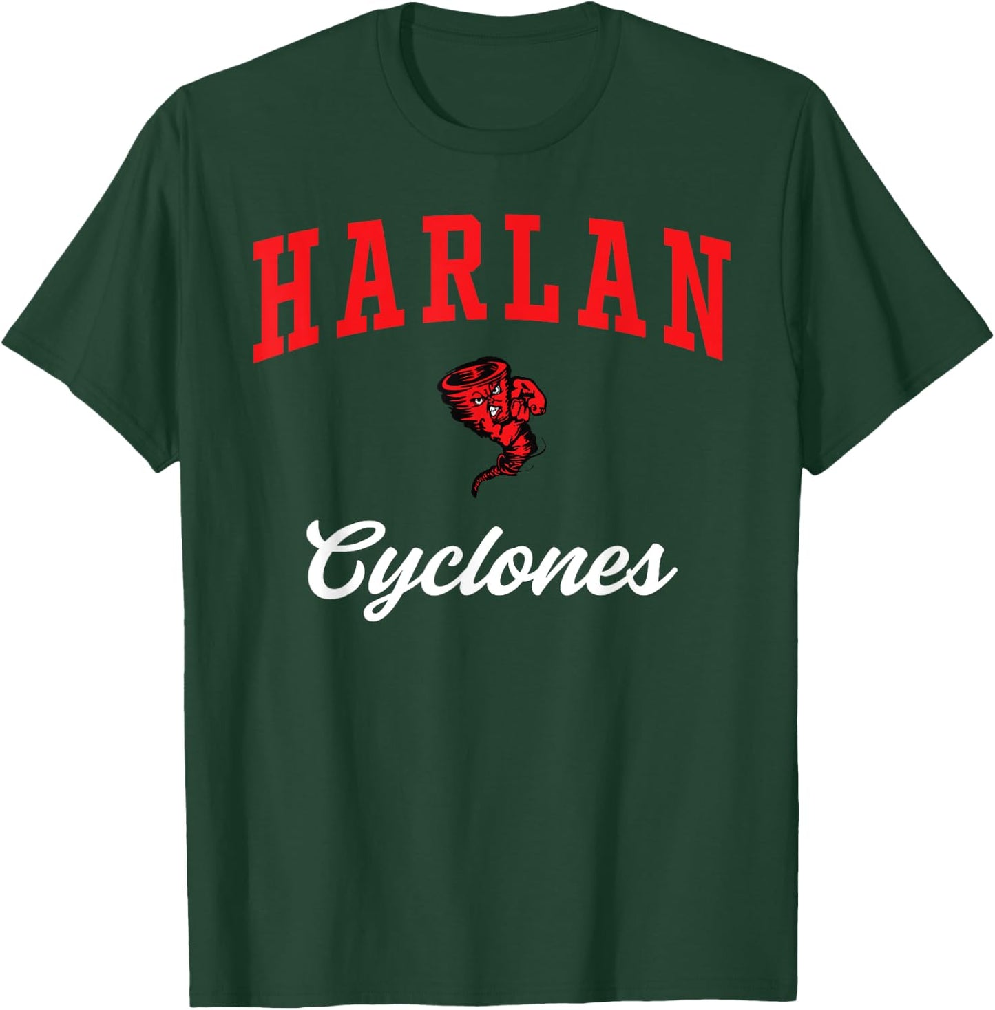 Harlan High School Cyclones T-Shirt - T-Shirt | Forest