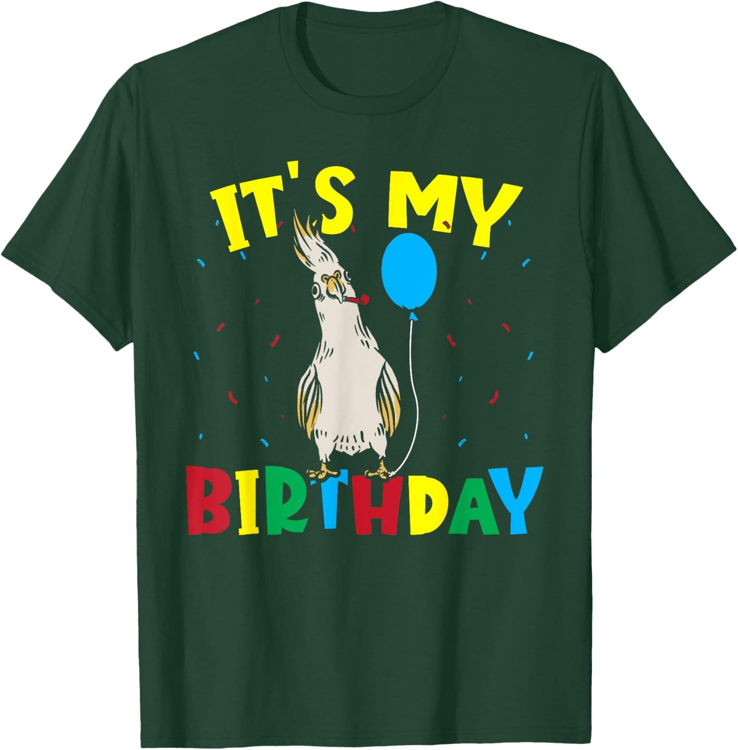 Cockatiel Birthday Parakeet Parrot Owner Bird Cockatiel T-Shirt - T-Shirt | Forest