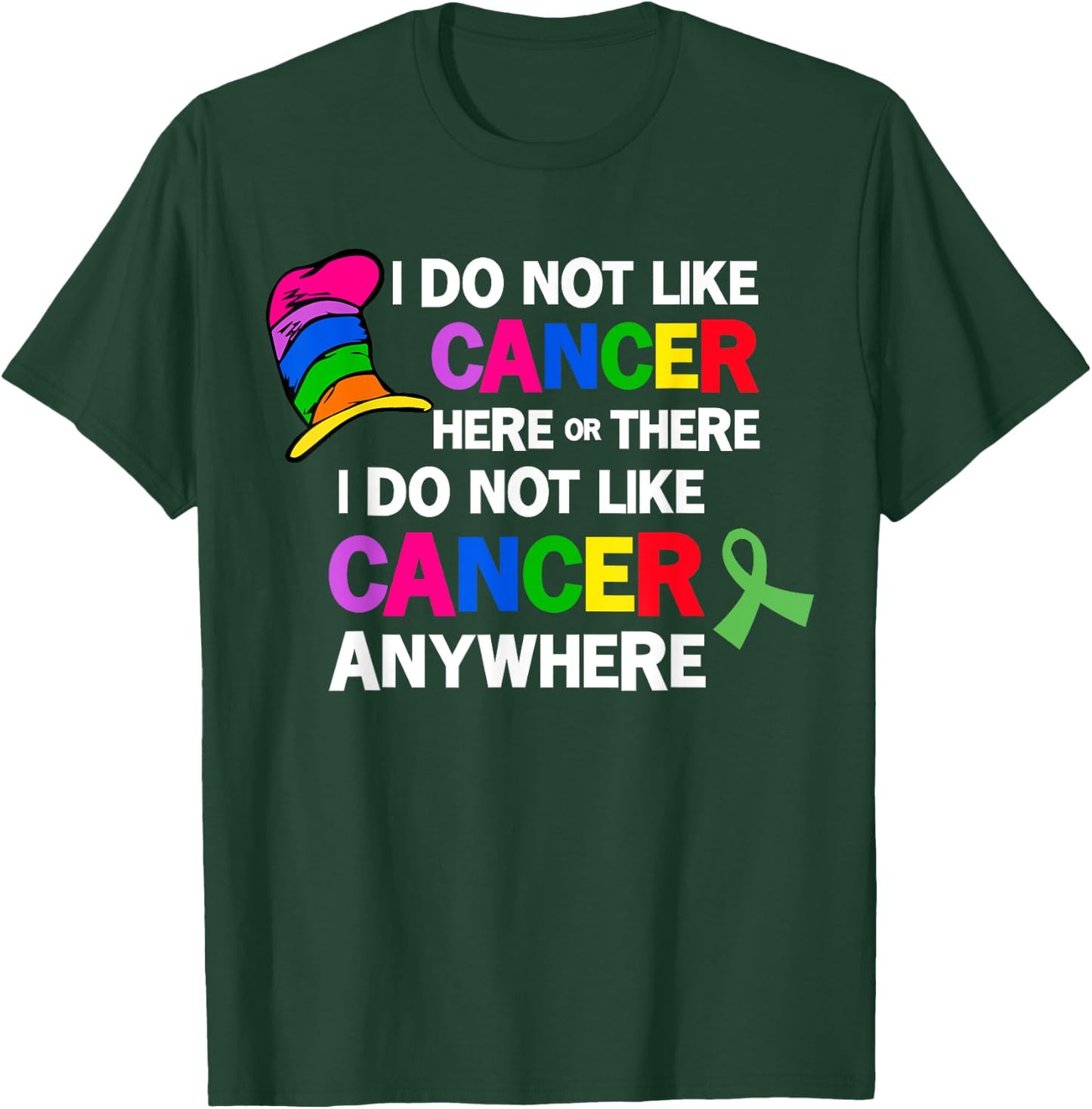 I Do Not Like Cancer Here Or There I Do Not Like Cancer T-Shirt - T-Shirt | Forest