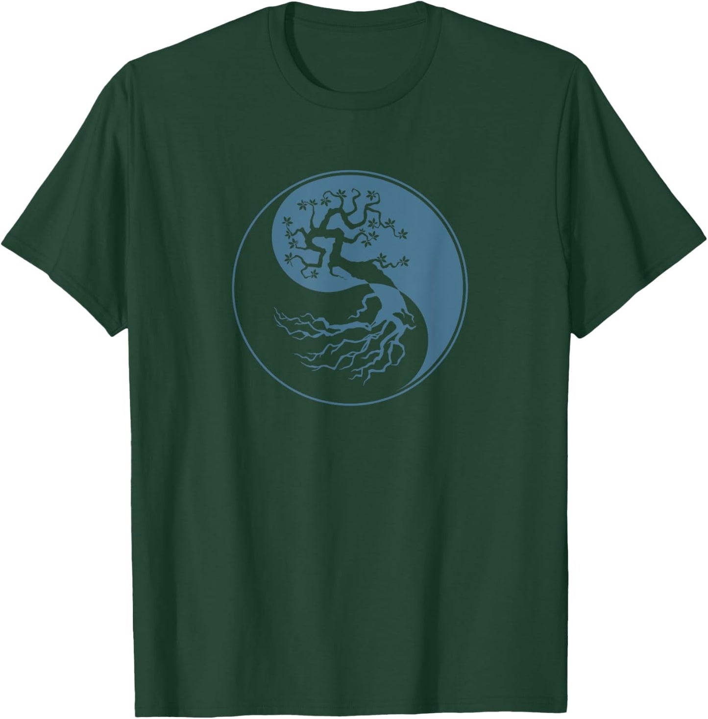 Tree Of Life Yin Yang Symbol Funny Bonsai Zen Gift Men Women T-Shirt - T-Shirt | Forest