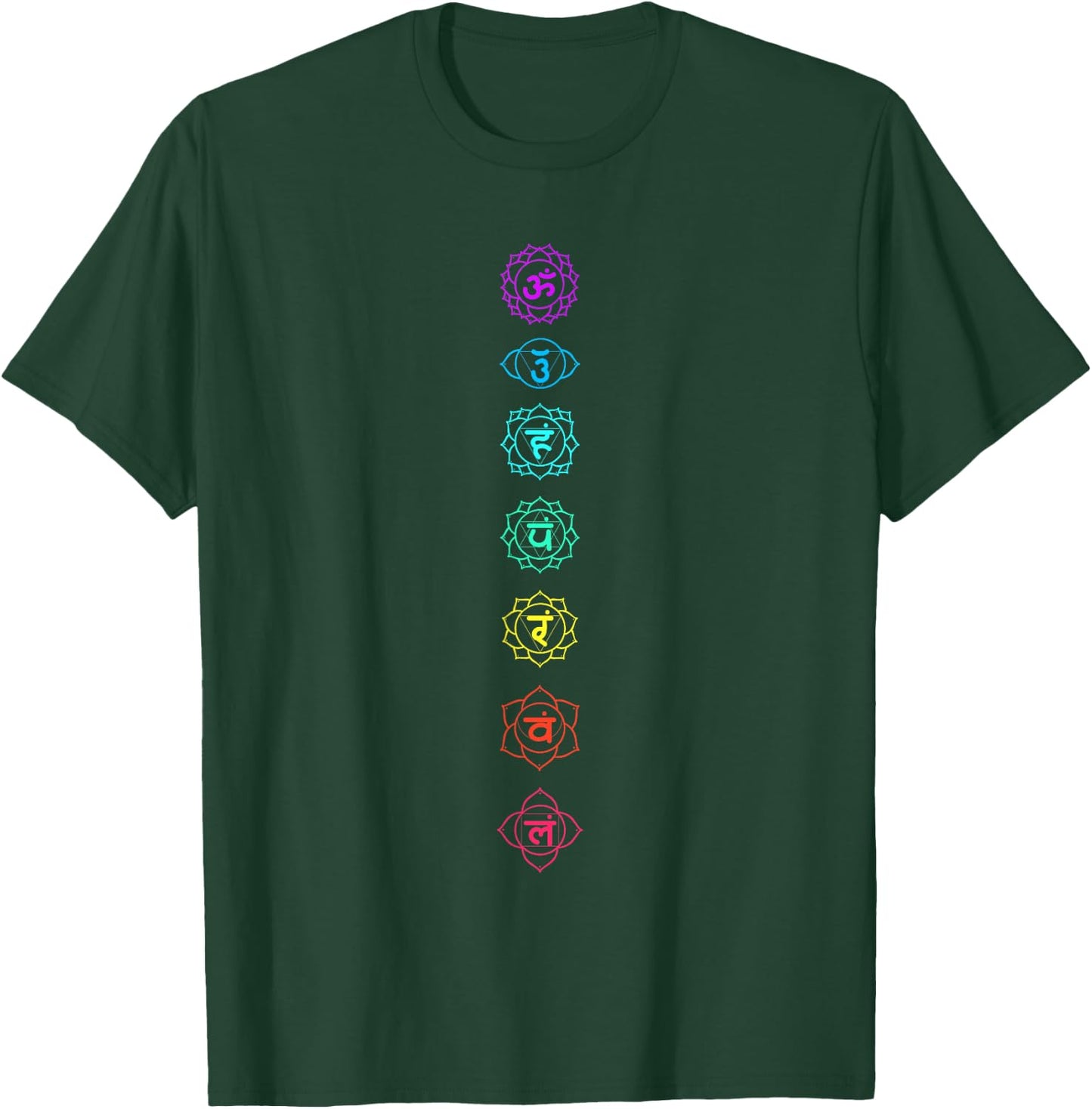Chakras Om Anahata Sahasrara Mulsdhara Chakra T-Shirt - T-Shirt | Forest