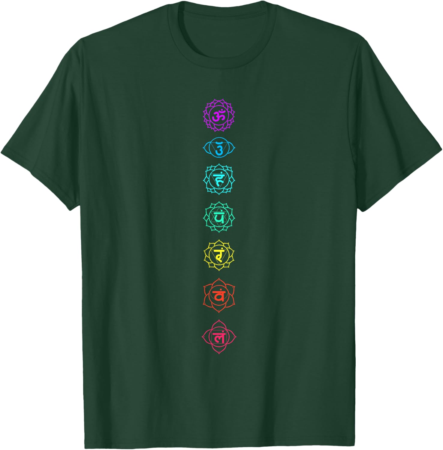 Chakras Om Anahata Sahasrara Mulsdhara Chakra T-Shirt - T-Shirt | Forest