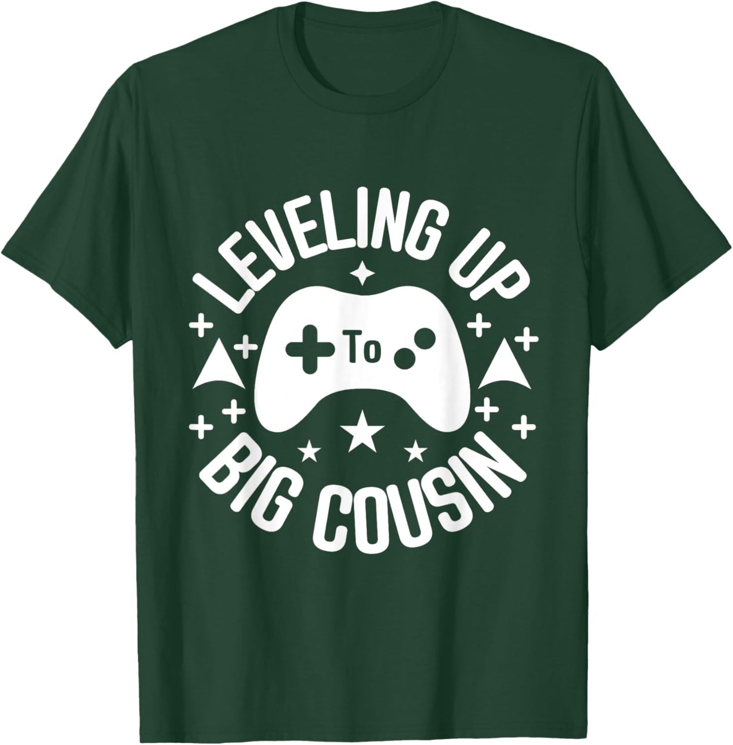 Leveling Up To Big Cousin funny Gaming Boys Girls T-Shirt - T-Shirt | Forest