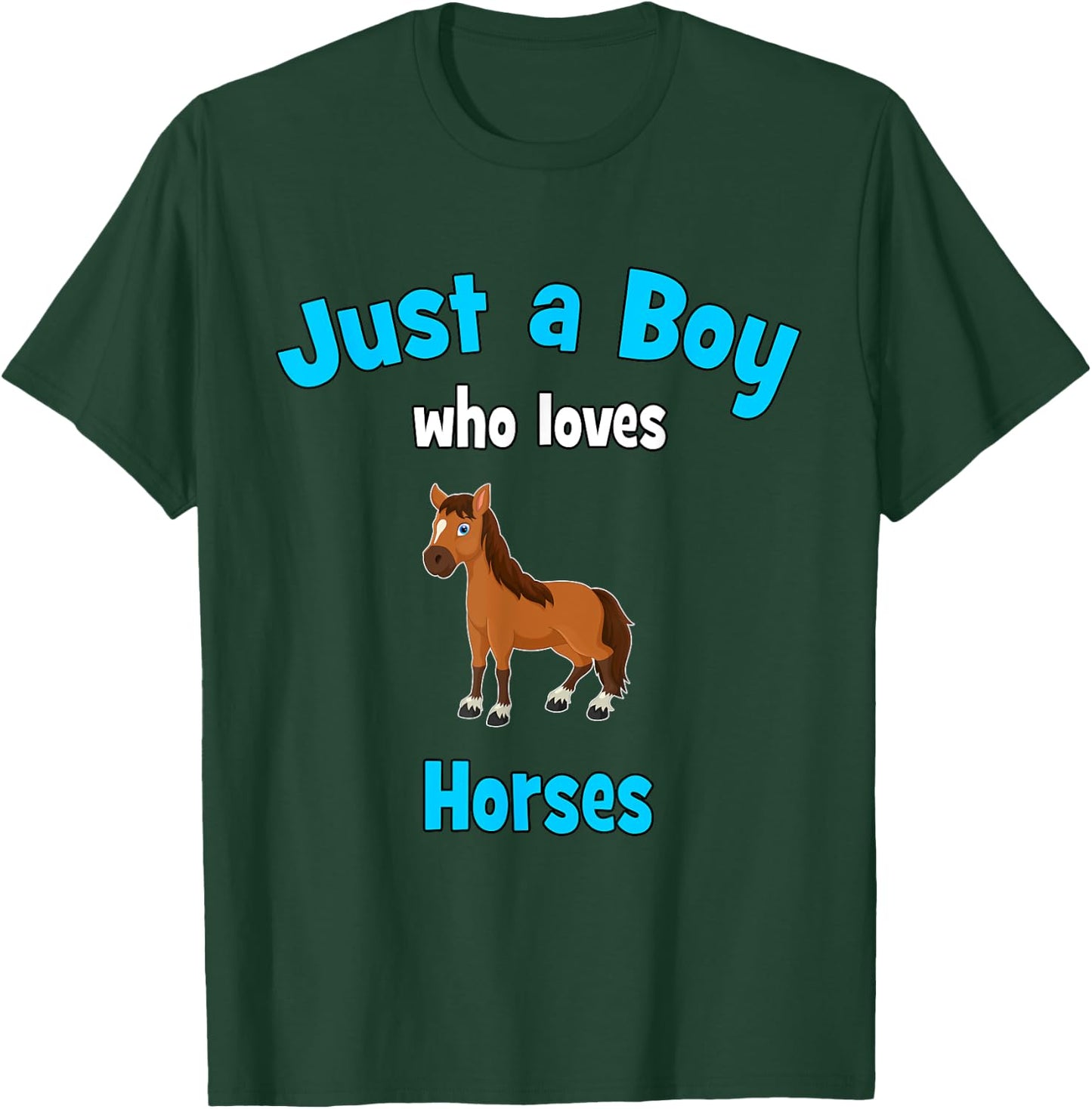 Horse Shirt for Boys | Children's Horse T-Shirt - T-Shirt | Forest