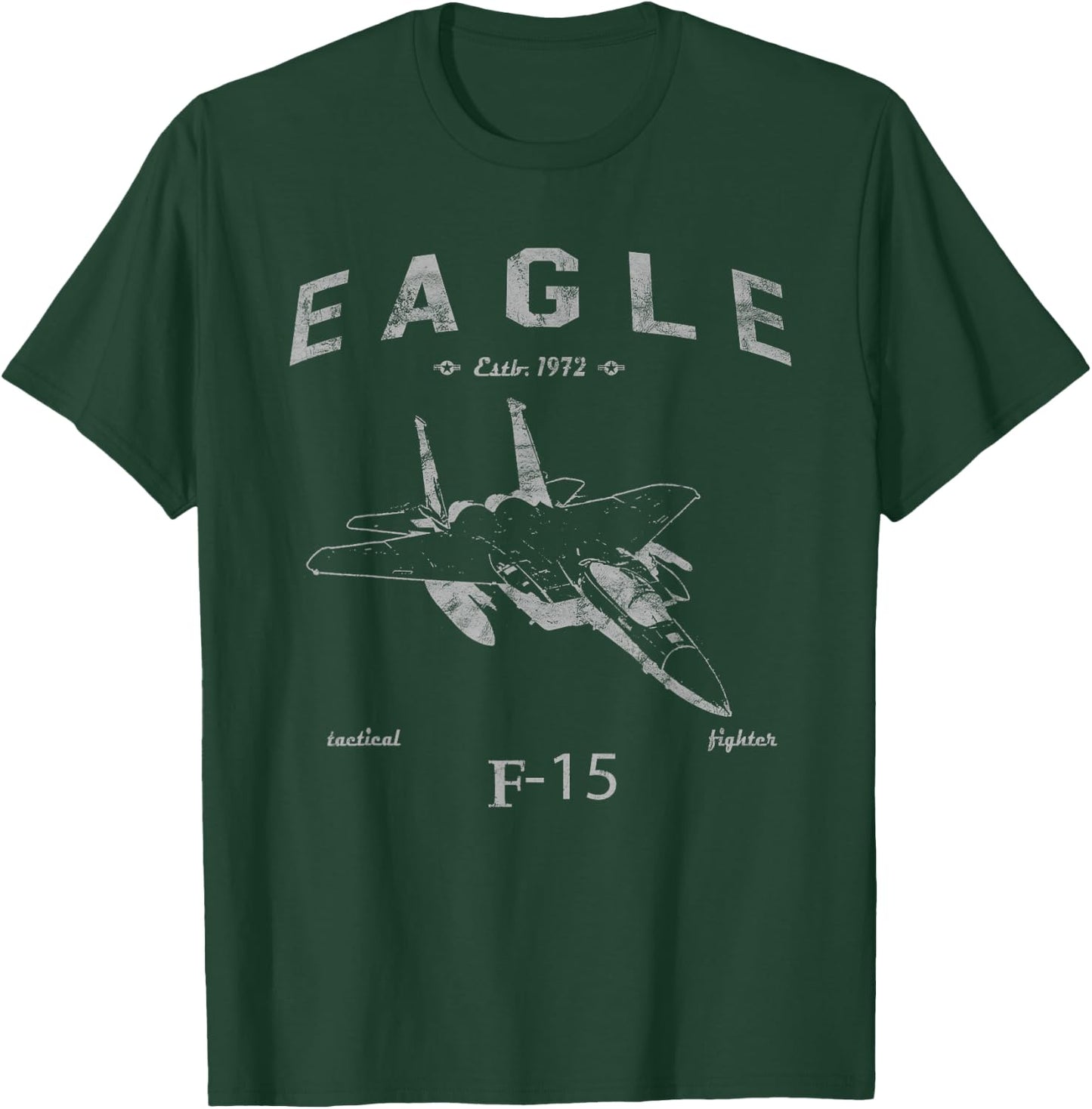 F-15 Eagle Jet Airplane Estb 1972 Vintage Style Pilot T-Shirt - T-Shirt | Forest