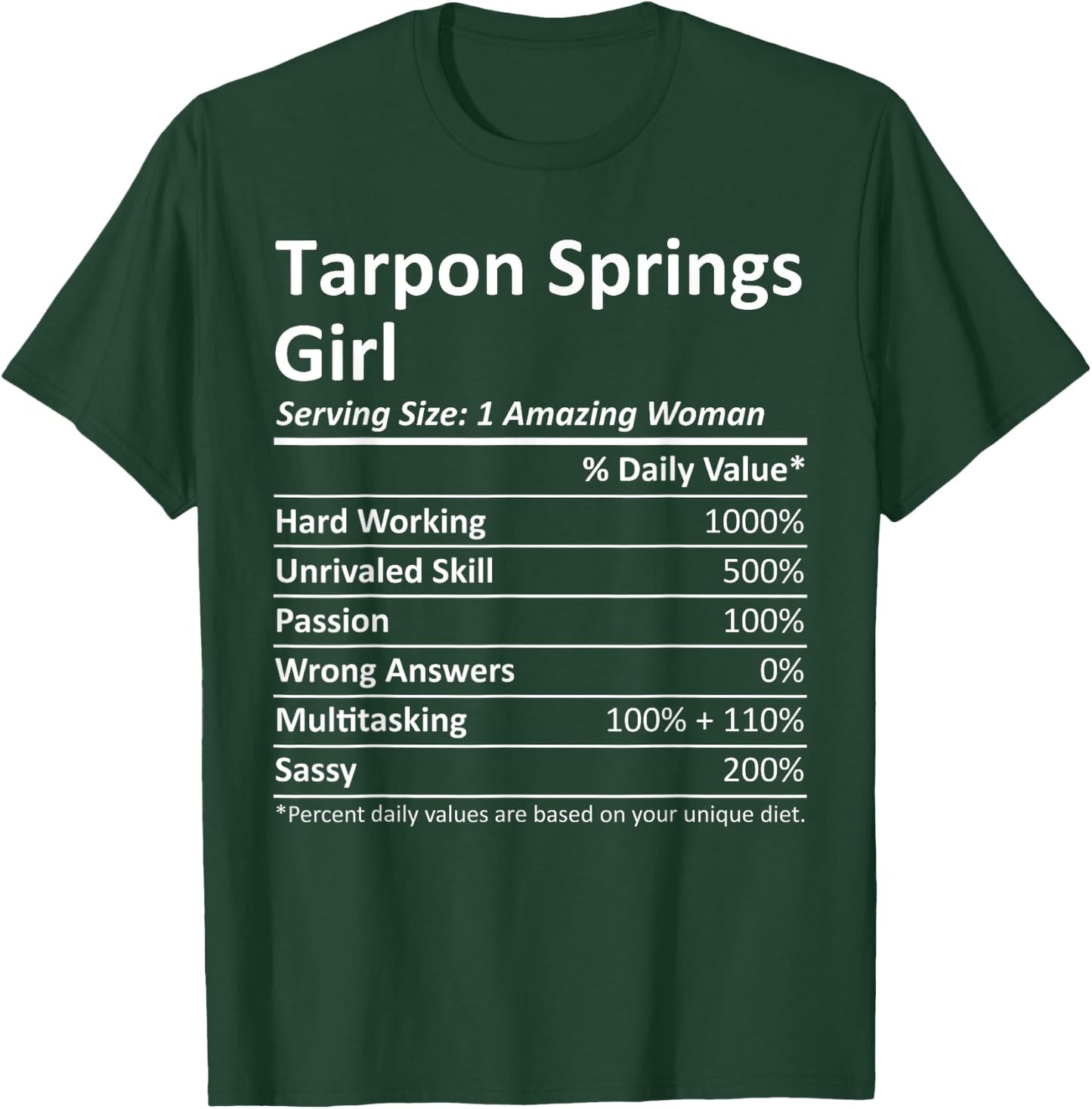 TARPON SPRINGS GIRL FL FLORIDA Funny City Home Roots Gift T-Shirt - T-Shirt | Forest