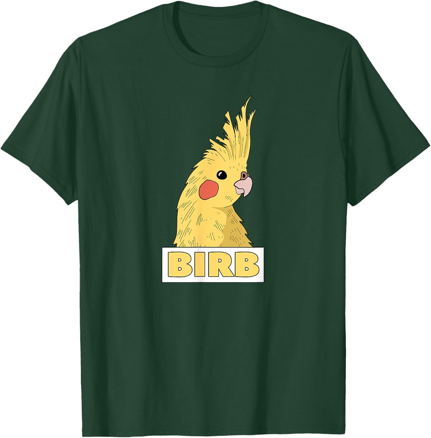 Birb Yellow Cockatiel Bird Lover T-Shirt - T-Shirt | Forest
