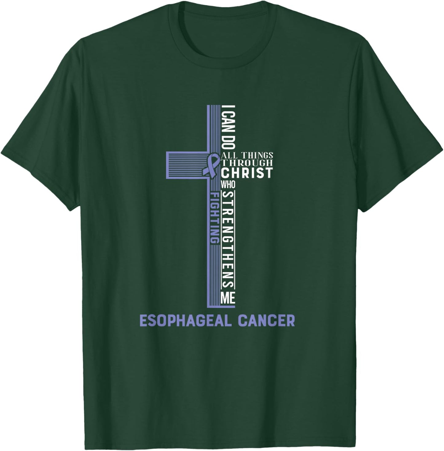 Esophageal Cancer Fight Cancer Ribbon T-Shirt - T-Shirt | Forest