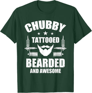 Tattoo Ink Artist Tribal Chubby Tattooed Bearded And Awesome T-Shirt - T-Shirt | Forest