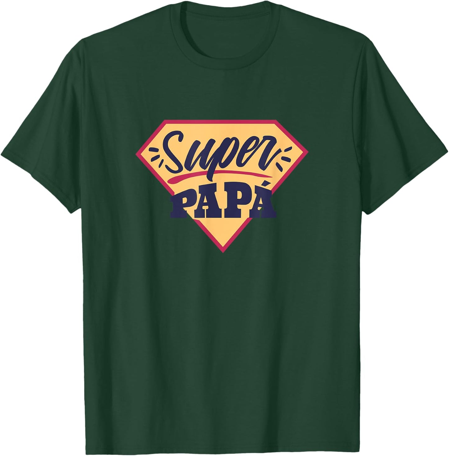 Super Papa Shirt SUPERHERO Funny Fathers Day for Dad T-Shirt - T-Shirt | Forest