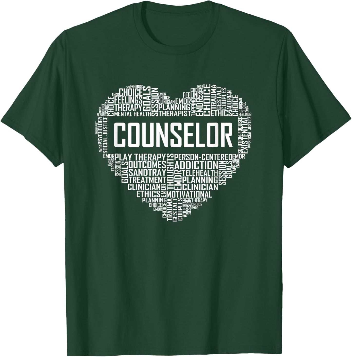 School Counselor Gift Heart Career Guidance Appreciation GIF T-Shirt - T-Shirt | Forest
