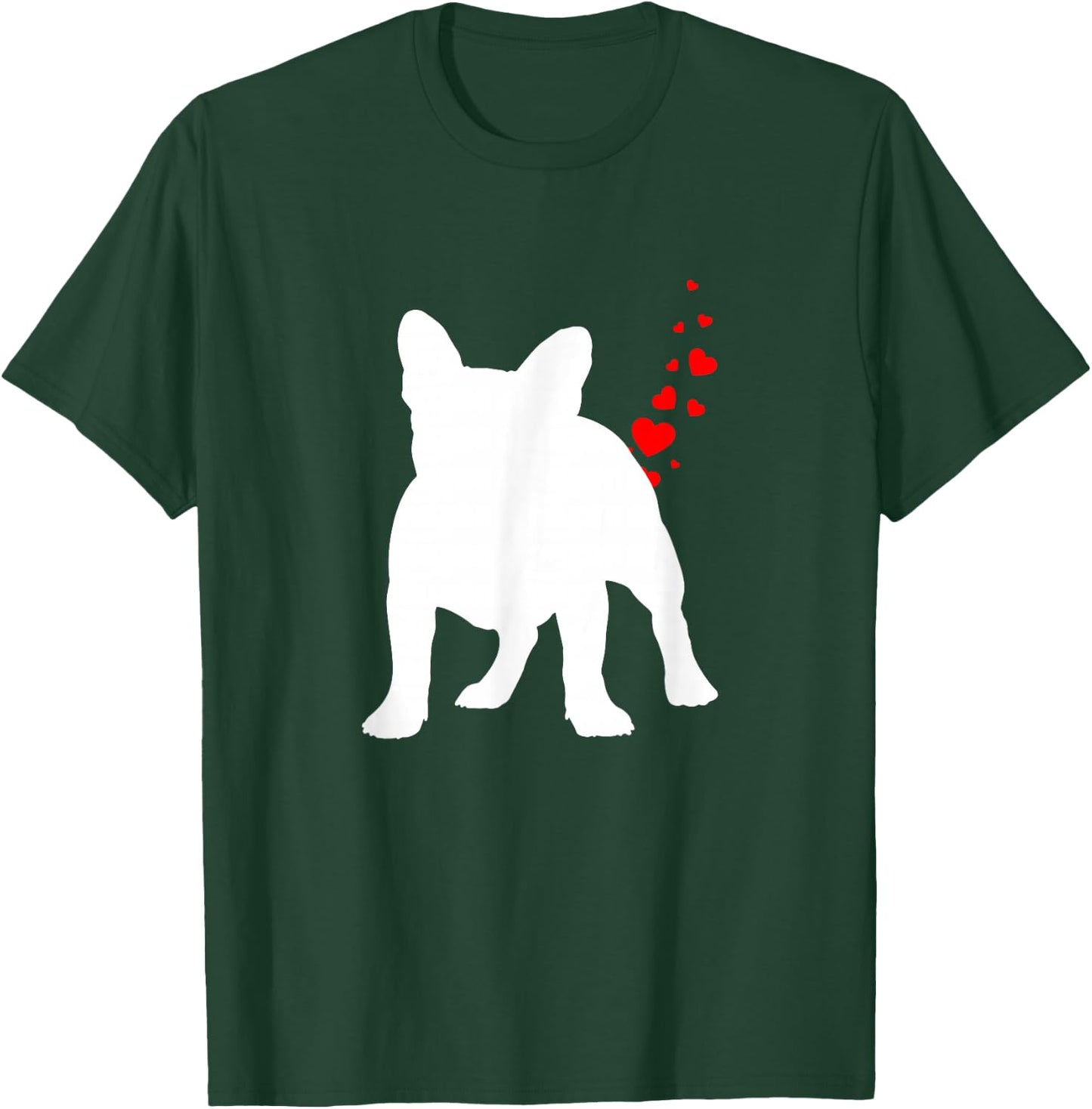 Valentines Day Frenchie Dog Owner Heart Dog Farts Gift Men Women Kids T-Shirt - T-Shirt | Forest