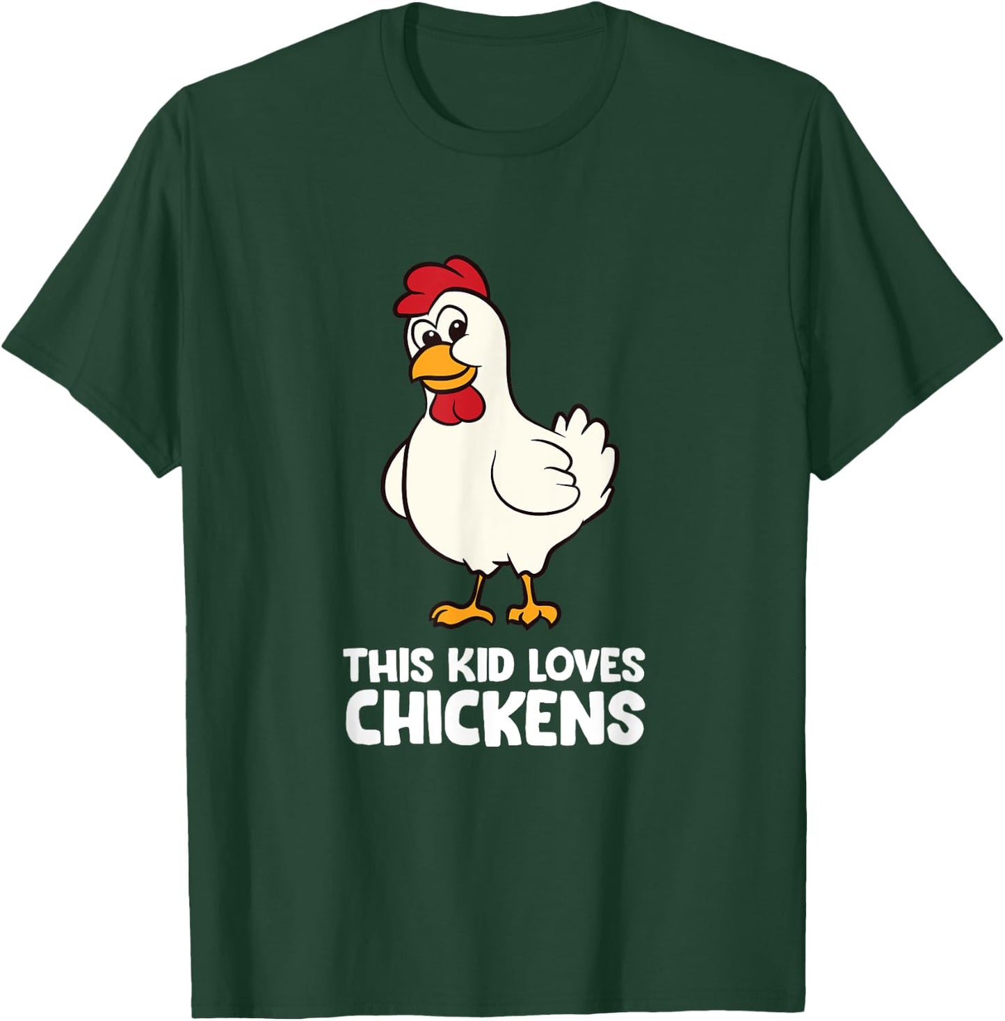 Chicken Boy Chicken Girl This Kid Loves Chickens T-Shirt - T-Shirt | Forest