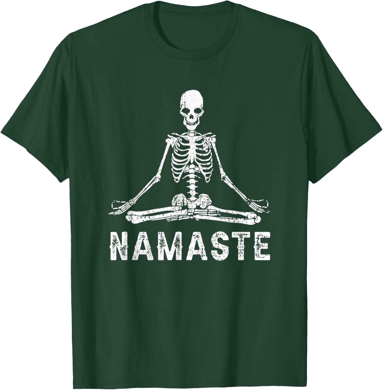 Meditating Skeleton Halloween Costume Lotus Yoga Zen Balance T-Shirt - T-Shirt | Forest