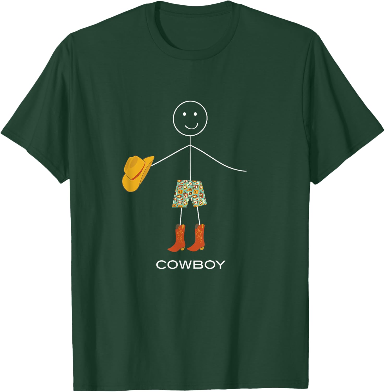 Funny Cowboy Design, Boy Rodeo, Horse Rancher T-Shirt - T-Shirt | Forest