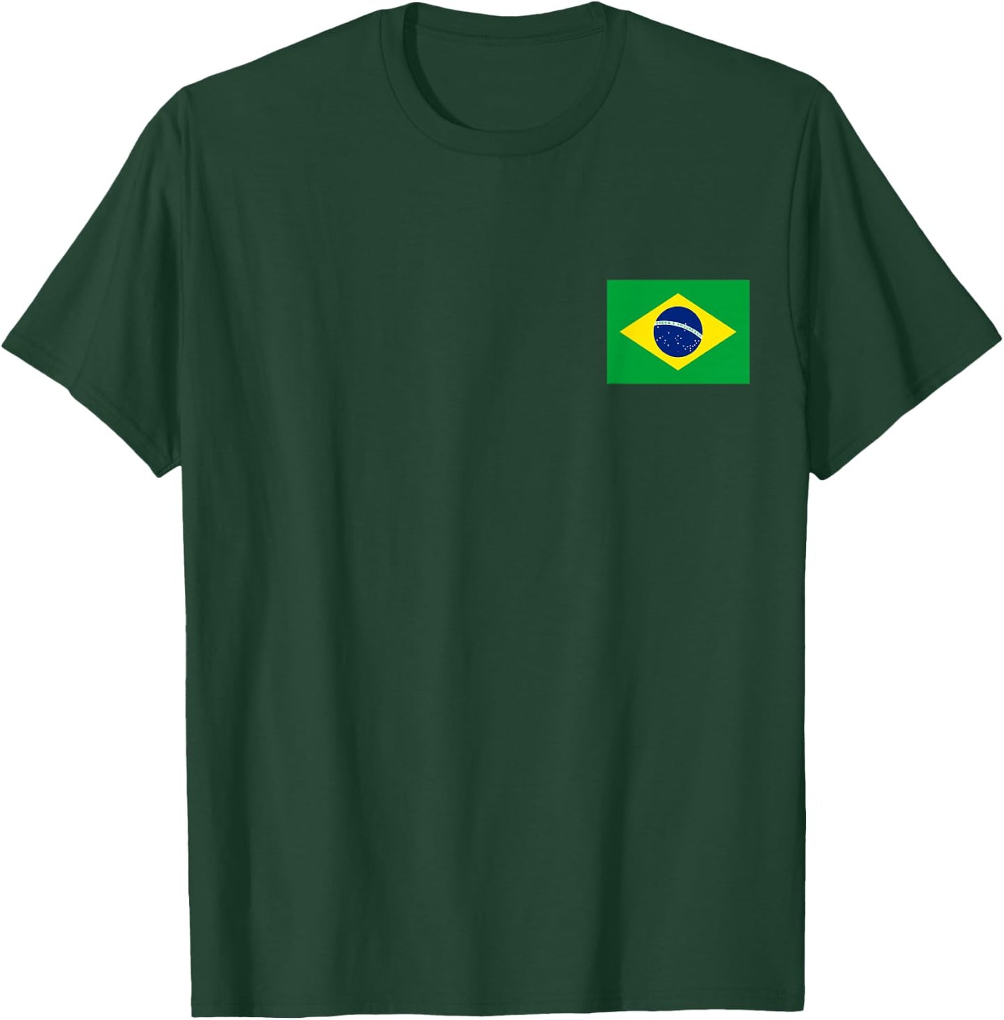 Brazil Flag Cool Brasil Flag Brazilian Flags Men Women T-Shirt - T-Shirt | Forest